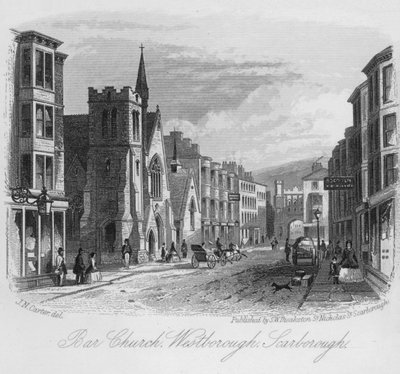 Église de Bar, Westborough, Scarborough (gravure) - English School