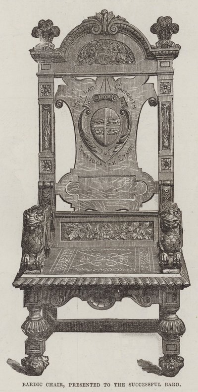 Chaise Bardique, présentée au Barde Réussi - English School