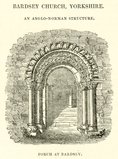 Église de Bardsey, Yorkshire, une structure anglo-normande, porche à Bardsey - English School
