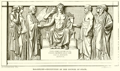 Bas-relief--Institution du Conseil d