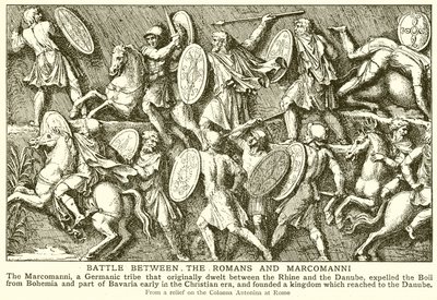 Bataille entre les Romains et les Marcomans - English School