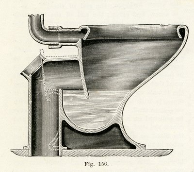 Closet à action directe breveté de Baziers, 1870 - English School