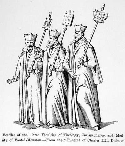 Bedeaux des trois facultés de théologie, de jurisprudence et de médecine, de l