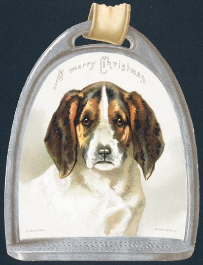 Étiquette de beagle, Carte de Noël - English School