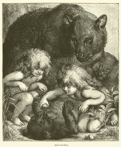 Enfants ours (gravure) - English School