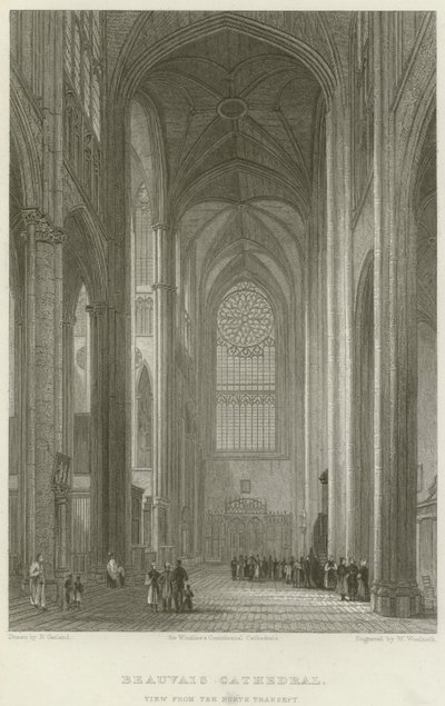 Cathédrale de Beauvais, vue du transept nord (gravure) - English School
