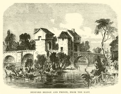 Pont et prison de Bedford ; vue de l