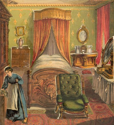 Chambre avec femme de ménage nettoyant - English School