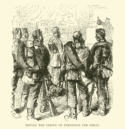 Devant la statue de Frédéric le Grand, mai 1871 - English School