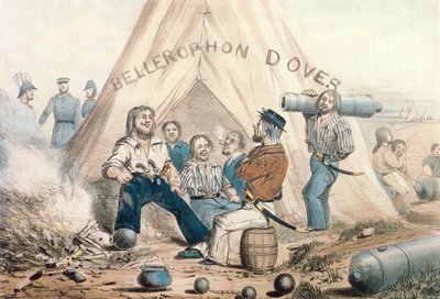 Bellerophon Doves, campement de marins avant Sébastopol, publié en 1854 - English School