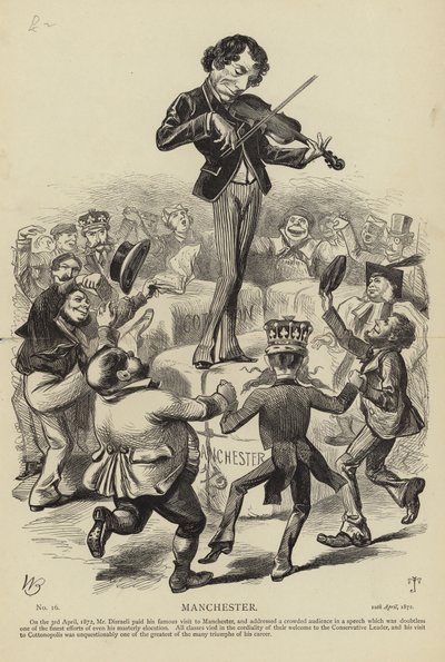 Benjamin Disraeli à Manchester - English School