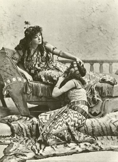Bernhardt en Cléopâtre (gravure) - English School