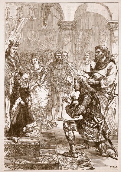 Fiançailles de la princesse Isabelle avec Richard, illustration de Cassells Illustrated History of England - English School