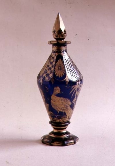 Bouteille à cruet biconique avec bouchon en spirale, 1765-70 - English School
