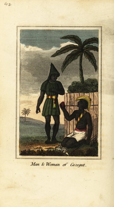 Homme et femme Bijogos de Cazegut (Îles Bissagos, Guinée-Bissau, Afrique de l