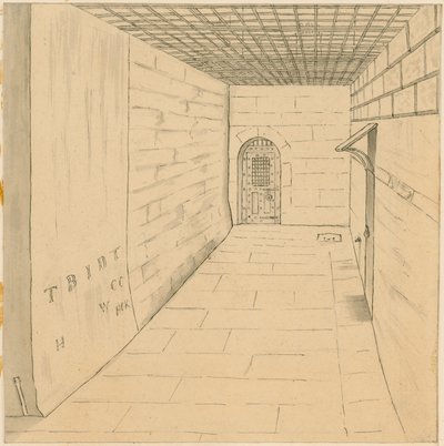 Promenade en cage à la prison de Newgate - English School