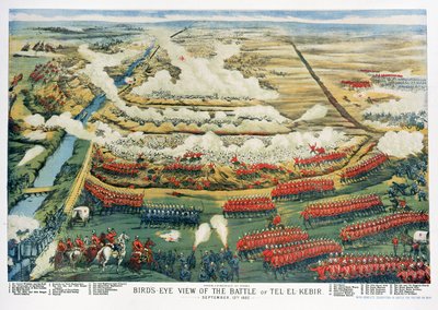 Vue aérienne de la Bataille de Tel el-Kebir le 13 septembre 1882 - English School
