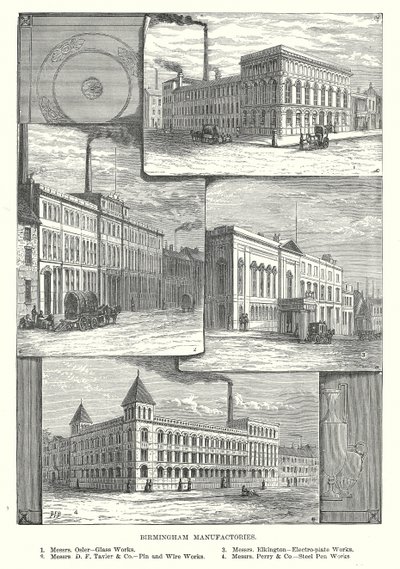 Manufactures de Birmingham (gravure) - English School