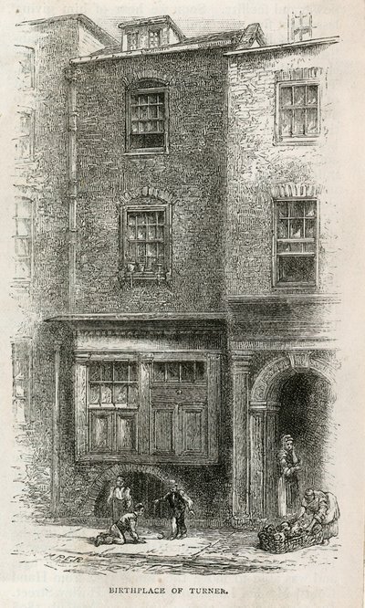 Lieu de naissance de J. M. W. Turner à Maiden Lane - English School