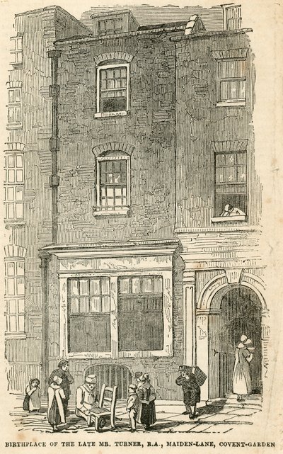 Lieu de naissance de J. M. W. Turner à Maiden Lane - English School