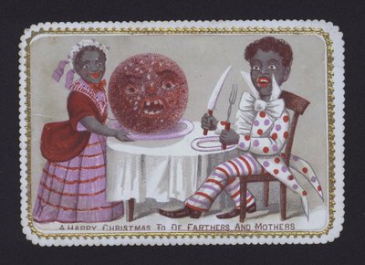 Couple noir souhaitant « Joyeux Noël aux pères et mères » - English School