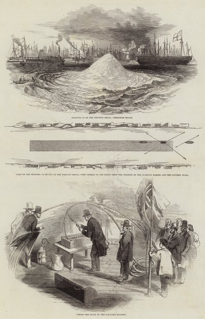 Explosion du banc de sable Whiting à Limehouse Reach - English School