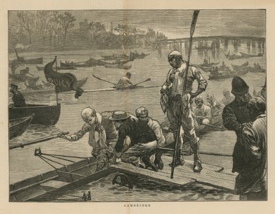 Course de bateaux sur la rivière Cam à Cambridge - English School