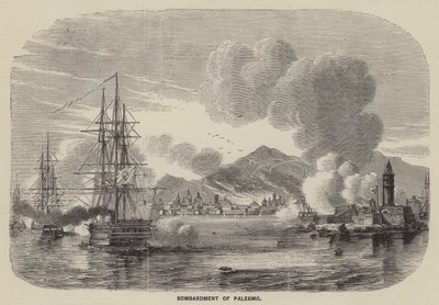 Bombardement de Palerme (gravure) - English School