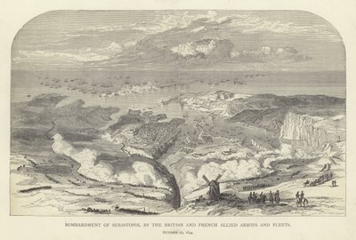Bombardement de Sébastopol par les armées et flottes alliées britanniques et françaises, 17 octobre 1854 - English School
