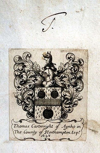 Ex-libris de Thomas Cartwright (1671-1748) d