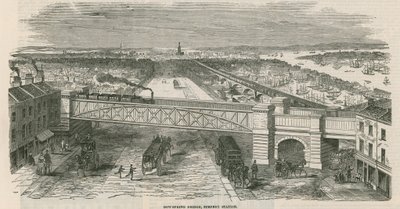 Pont à arc de Bow, gare de Stepney, Londres - English School