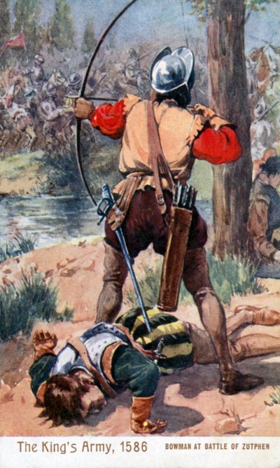 Archer à la bataille de Zutphen - English School