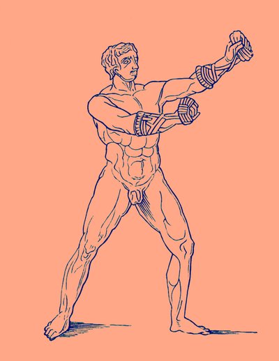 Boxeur, illustration pour Olympia par Adolf Boetticher, 1886 - English School