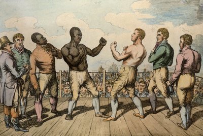 Match de boxe entre Cribb (1781-1848) et Molineaux (d.1818) à Thistleton Gap, Rutland, 1811 - English School