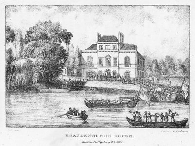 Brandenburgh House, Londres (gravure) - English School