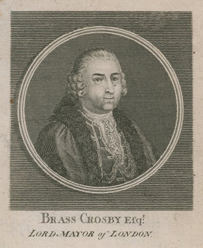 Brass Crosby, Lord-maire de Londres 1765 - English School