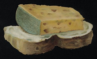 Carte de vœux en forme de pain et de fromage - English School