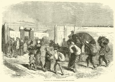Apport de légumes des banlieues, octobre 1870 - English School