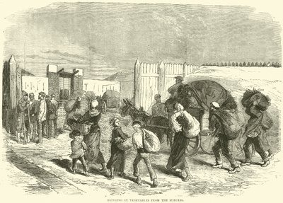 Apport de légumes des banlieues, octobre 1870 - English School