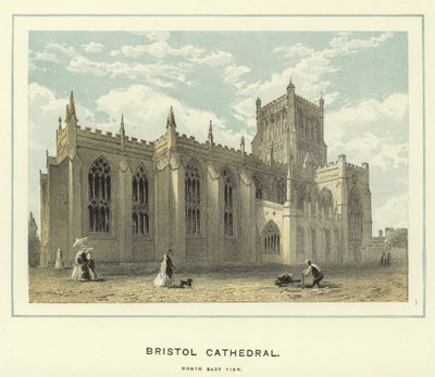 Cathédrale de Bristol, vue nord-est - English School