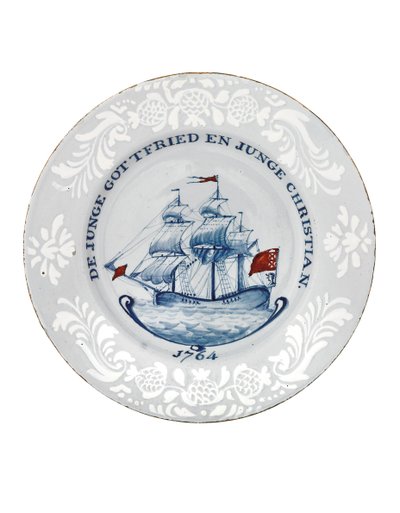 Assiette Delft de Bristol, probablement Richard Frank de Redcliffe - English School