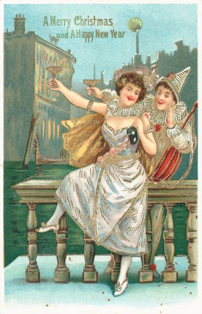 Carte de Noël et de Nouvel An britannique - English School