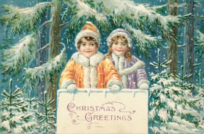 Carte de Noël britannique - English School