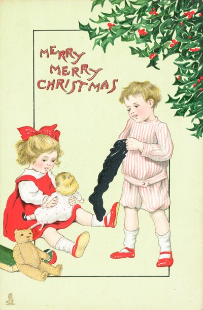 Carte de Noël britannique - English School