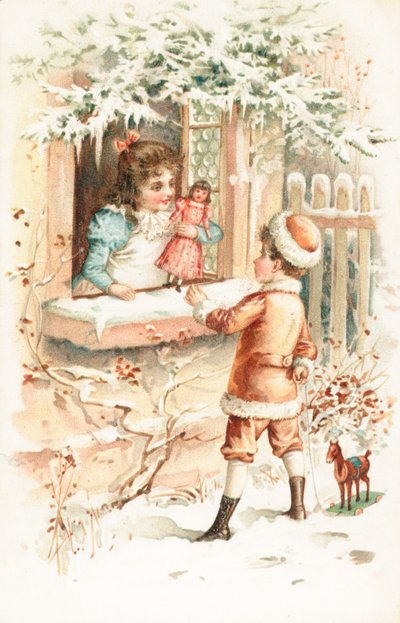 Carte de Noël britannique - English School