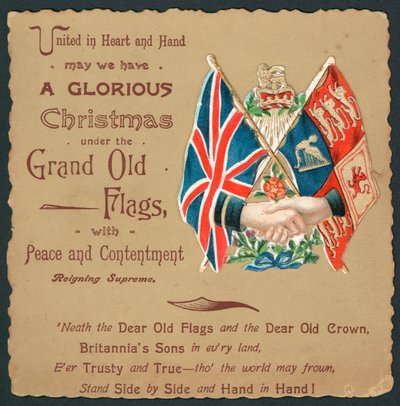Drapeaux britanniques, Carte de Noël - English School