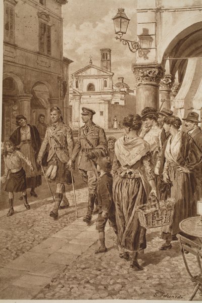 Les Highlanders britanniques accueillis dans une ville française, 1914-19 - English School