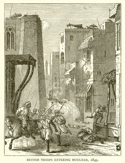 Troupes britanniques entrant à Moultan, 1849 - English School