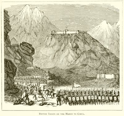 Troupes Britanniques en Marche vers Kaboul - English School