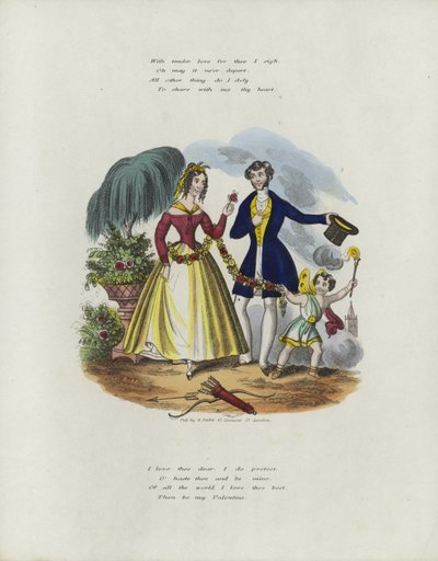 Carte de Saint-Valentin britannique avec une image d